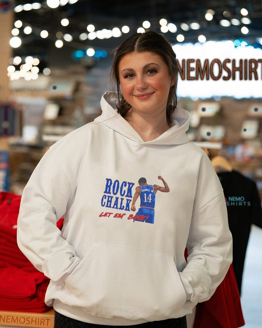 Rock Chalk Melvin Council Jr. let em' bark Kansas - Adult & Kids T-Shirts, Sweatshirts & Hoodies apparel design preview 3