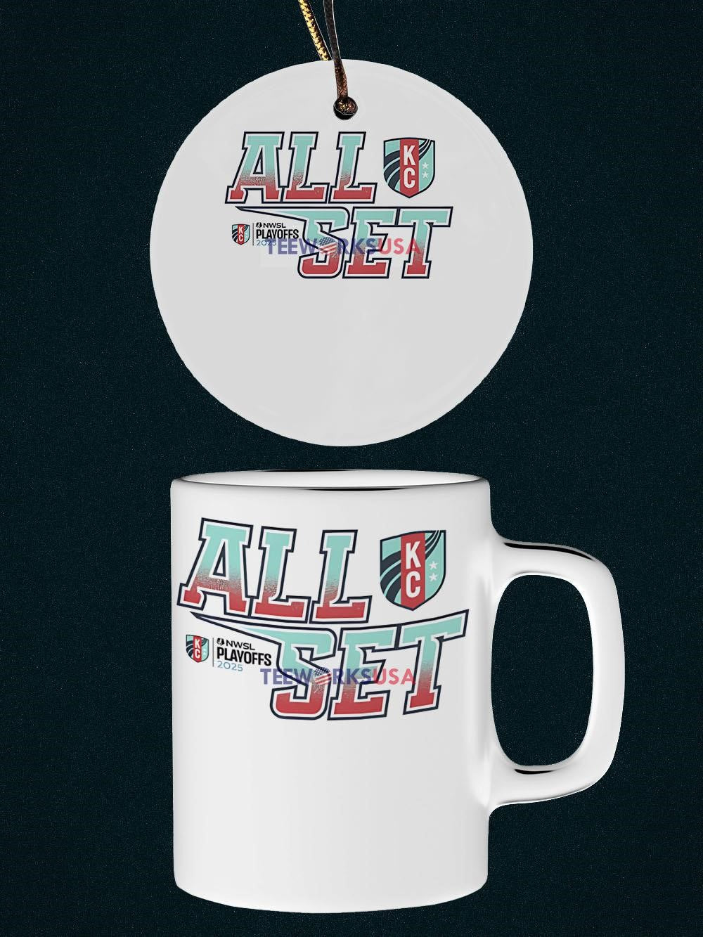 All Set Kansas City Current NWSL Playoff Clinched - Adult & Kids T-Shirts, Sweatshirts & Hoodies apparel design preview 4