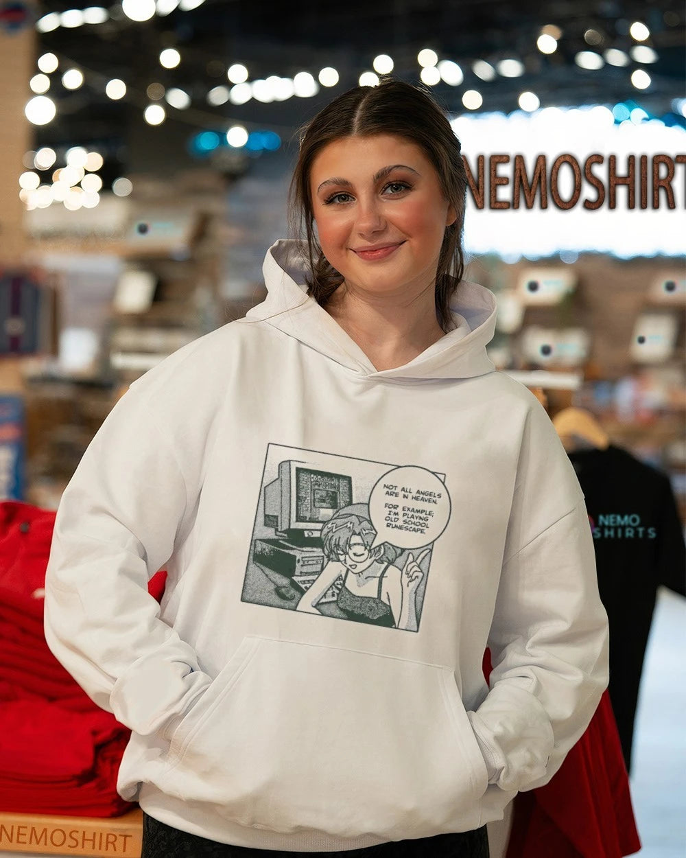 Not All Angels Are in Heaven I'm Playing Old School - Adult & Kids T-Shirts, Sweatshirts & Hoodies apparel design preview 3