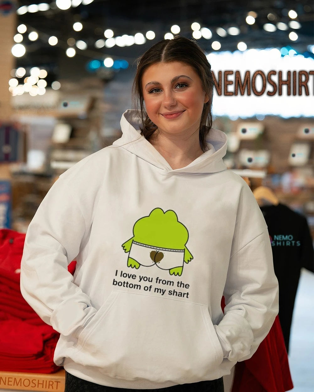 Frog I Love You from the Bottom of My Shart - Adult & Kids T-Shirts, Sweatshirts & Hoodies apparel design preview 3