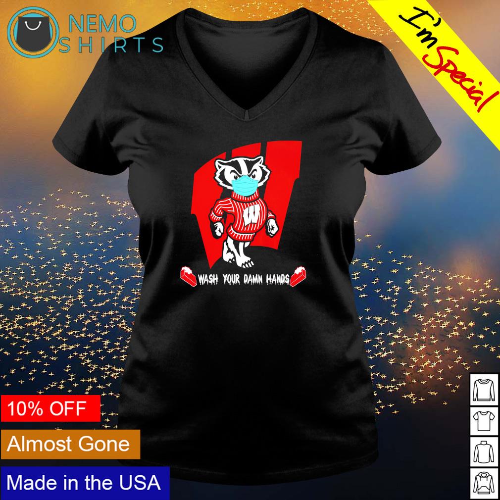 Wisconsin Badgers wash your damn hands - Adult & Kids T-Shirts, Sweatshirts & Hoodies product image 5