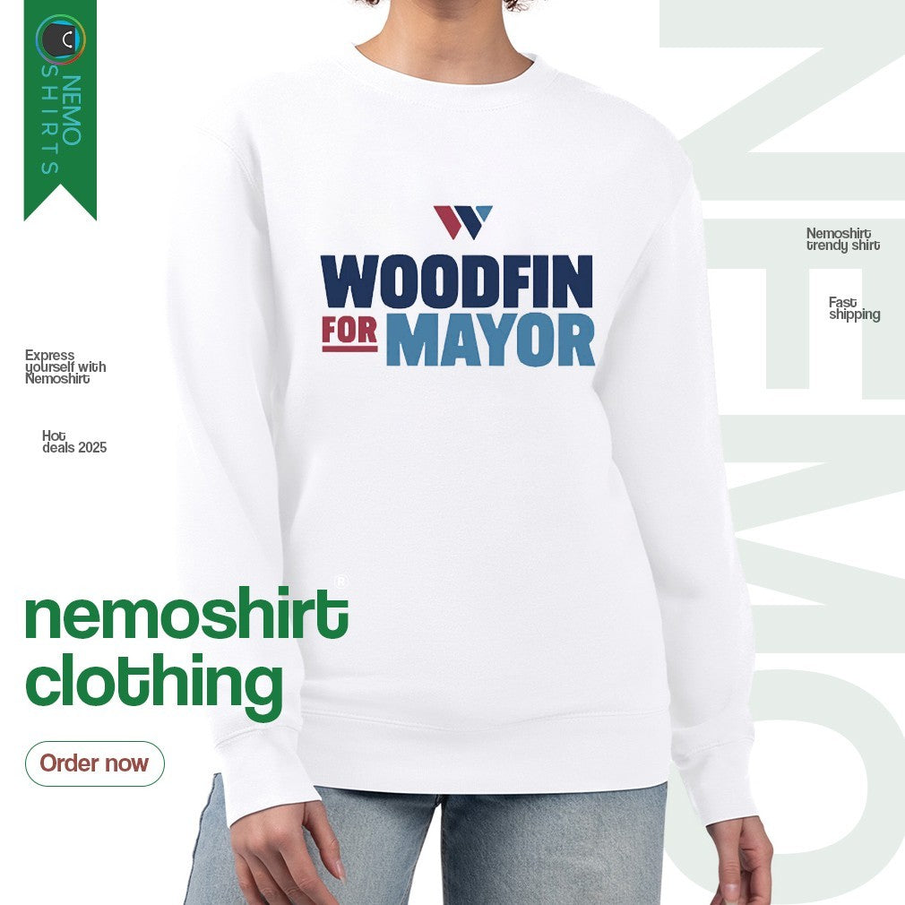 Woodfin for mayor - Adult & Kids T-Shirts, Sweatshirts & Hoodies apparel design preview 4