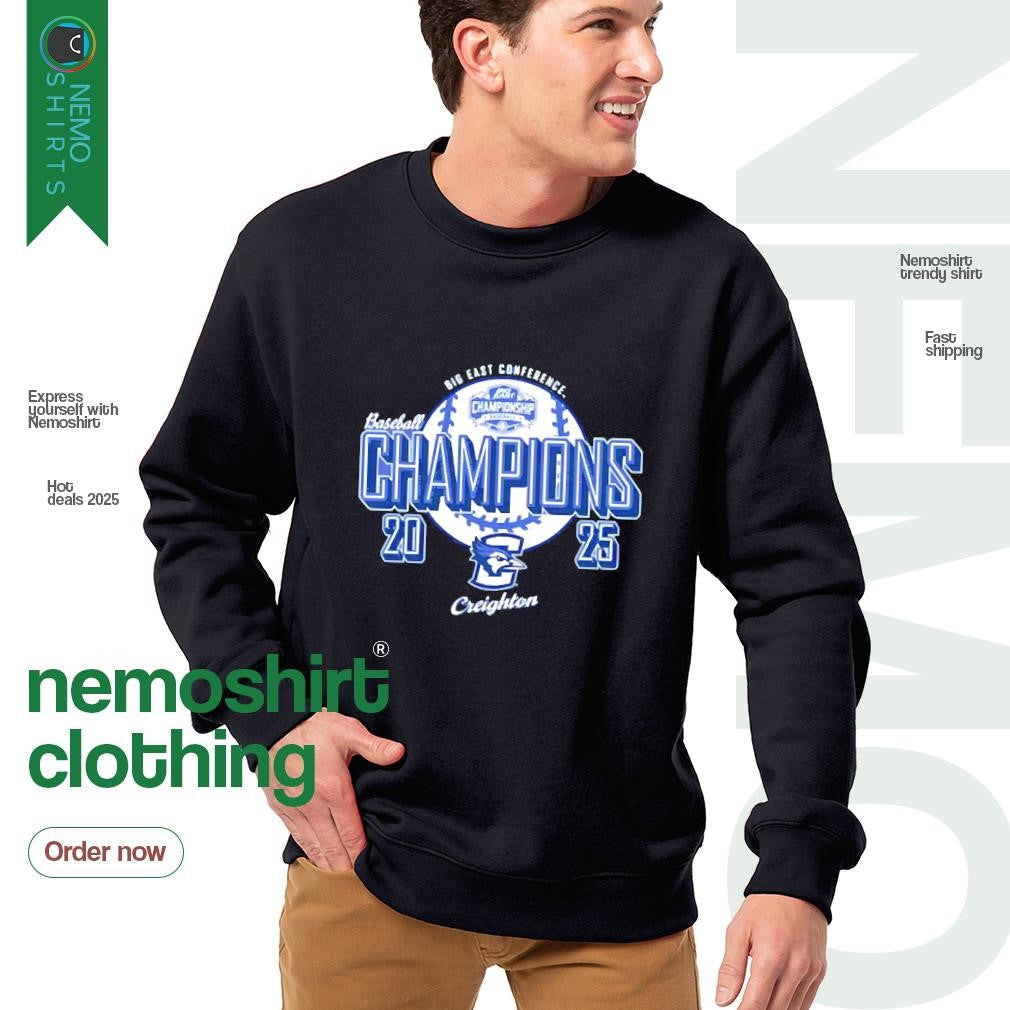 Creighton Bluejays 2025 big ten conference baseball - Adult & Kids T-Shirts, Sweatshirts & Hoodies apparel design preview 4