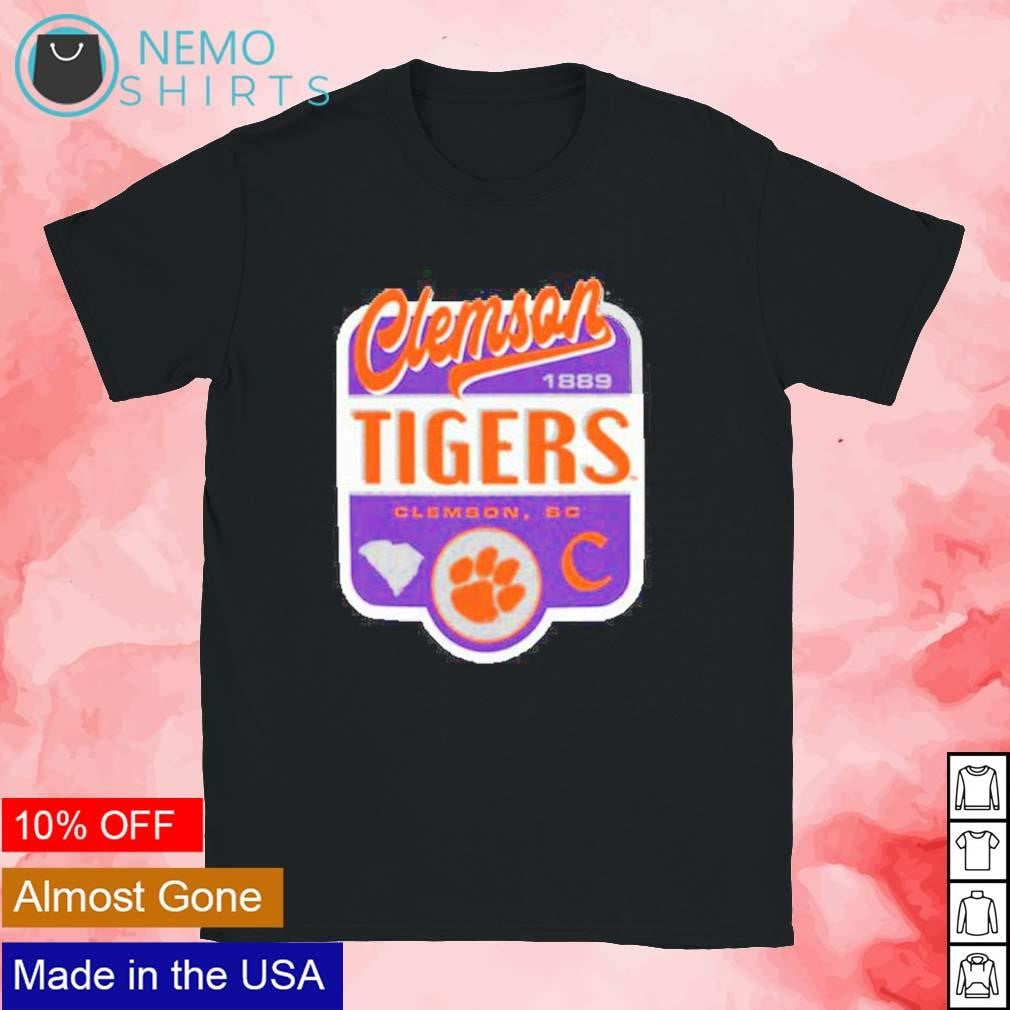 Clemson Tigers 1889 script sign - Adult & Kids T-Shirts, Sweatshirts & Hoodies apparel design preview 1