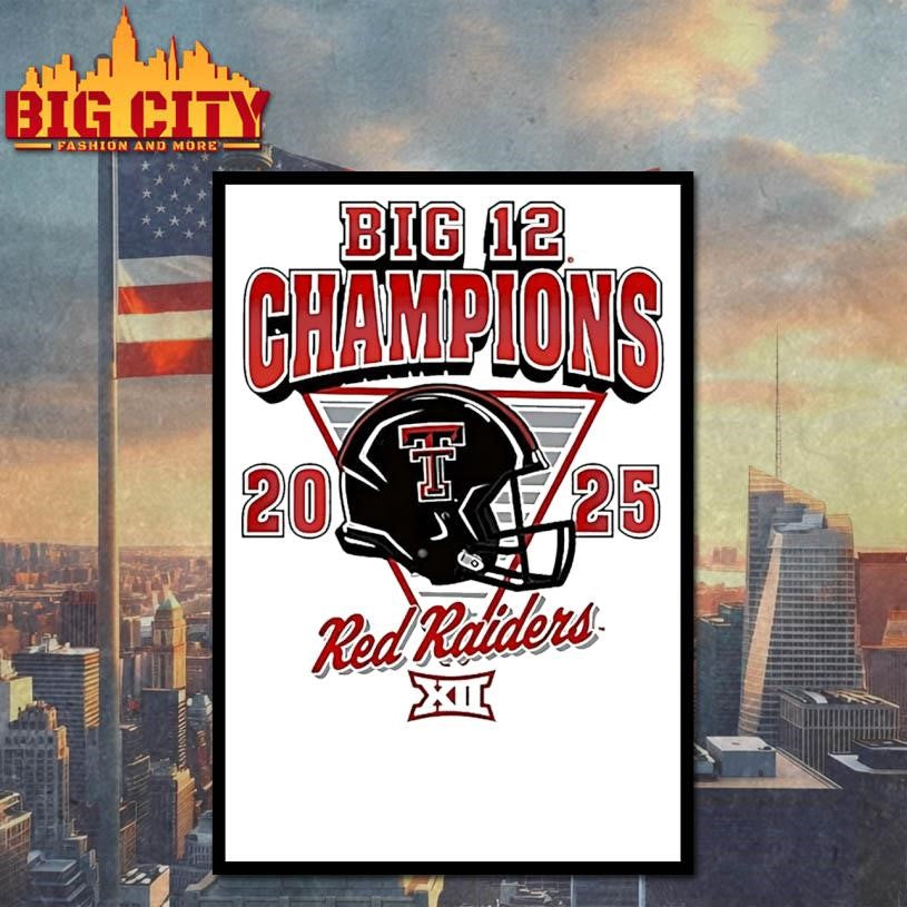 Texas Tech Red Raiders Big 12 Football Champions - Adult & Kids T-Shirts, Sweatshirts & Hoodies apparel design preview 4