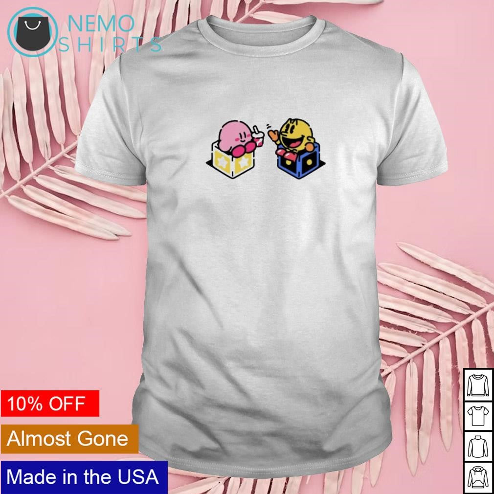 Round friends Kirby and Pac-man - Adult & Kids T-Shirts, Sweatshirts & Hoodies apparel design preview 1