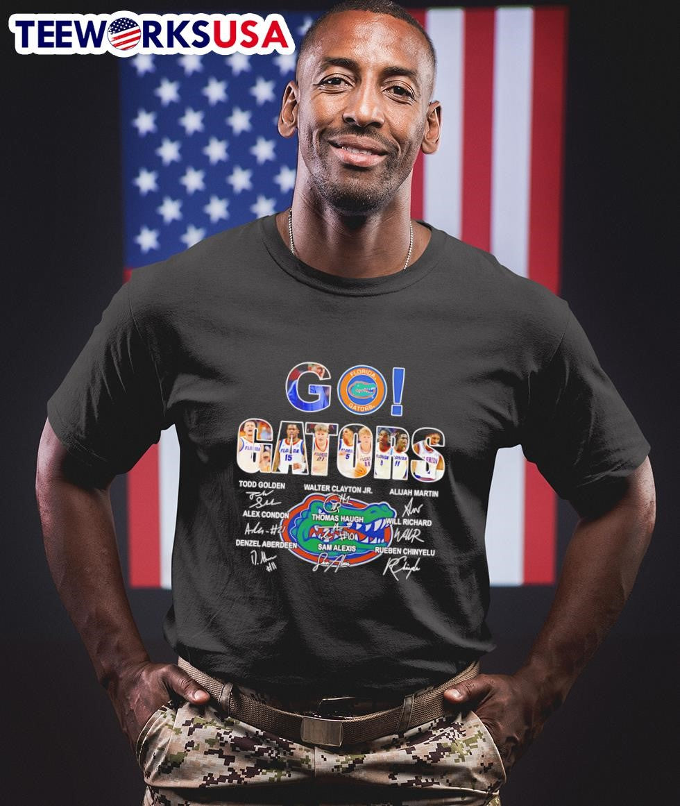 Go Gators men's basketball players signature - Adult & Kids T-Shirts, Sweatshirts & Hoodies apparel design preview 1
