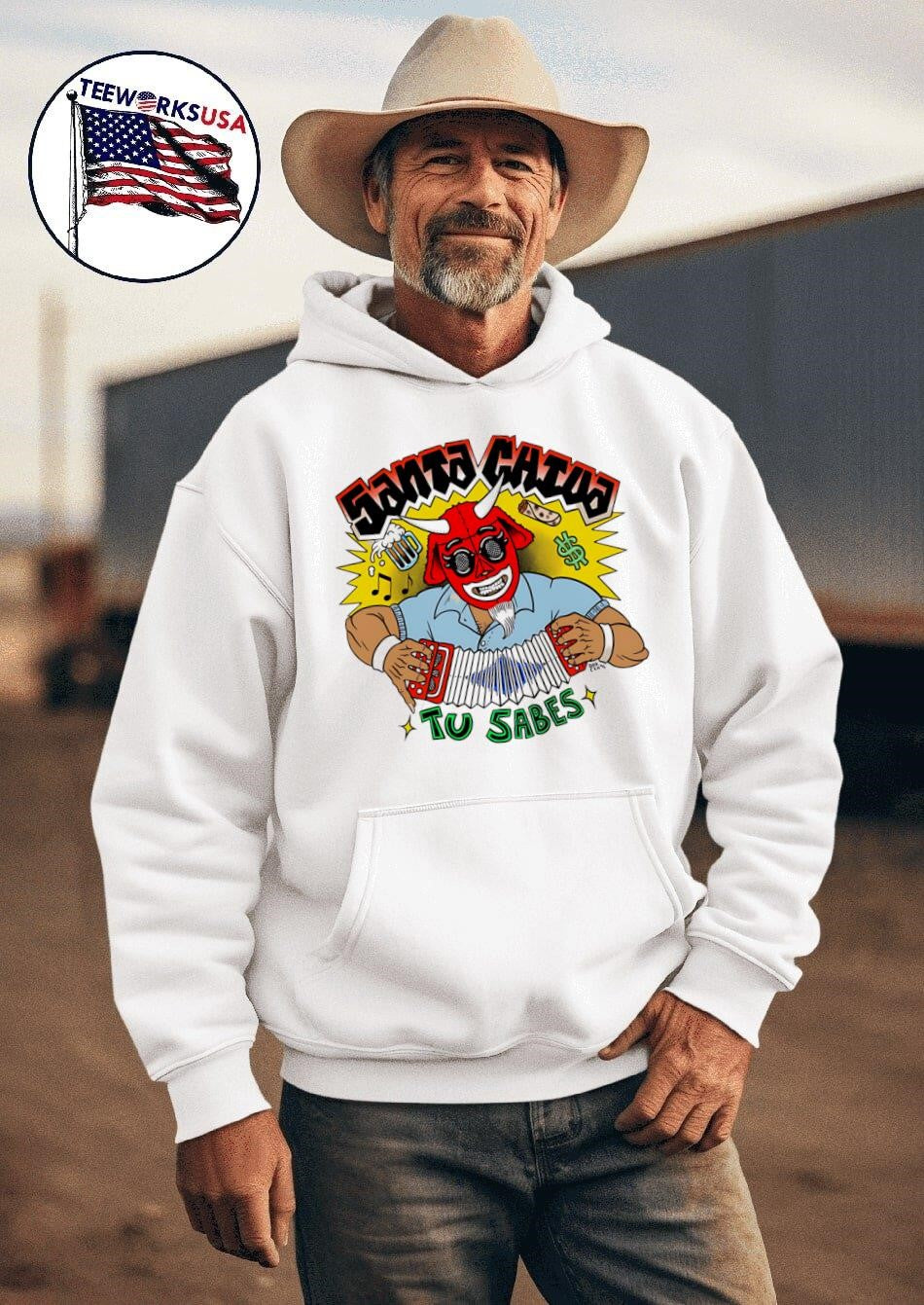 Santa Chiva Tu Sabes - Adult & Kids T-Shirts, Sweatshirts & Hoodies apparel design preview 2