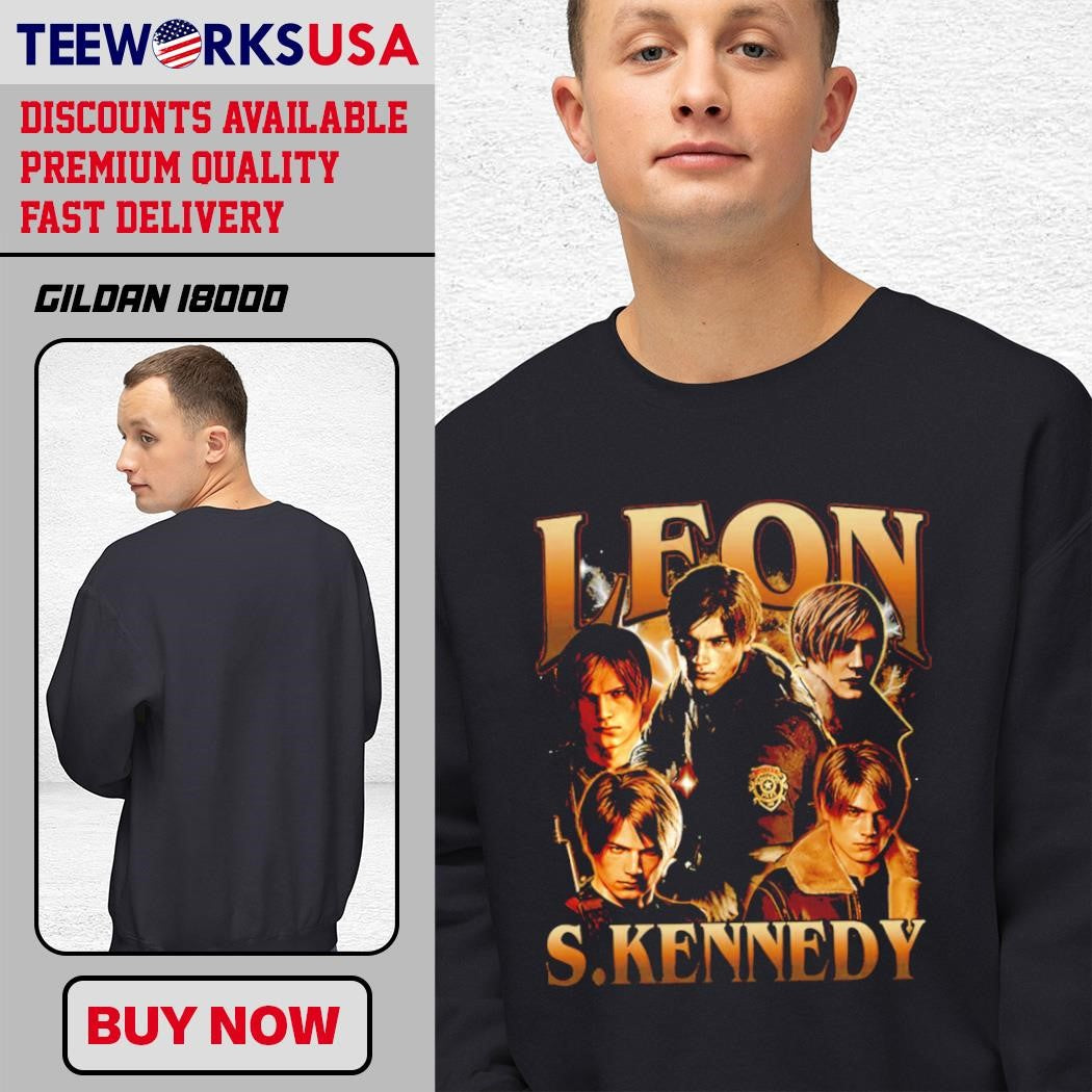 Leon S Kennedy the Resident Evil - Adult & Kids T-Shirts, Sweatshirts & Hoodies apparel design preview 3