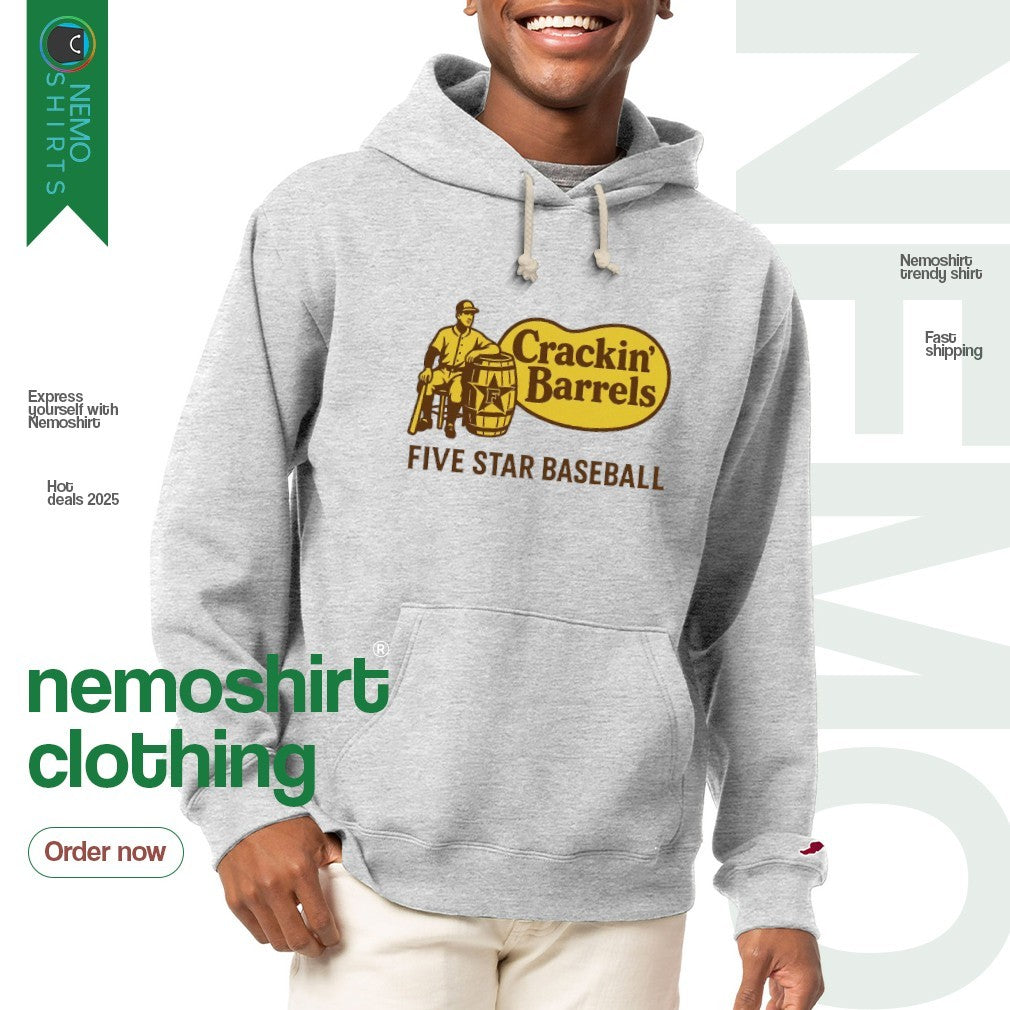 Five Star baseball player crackin barrels Cracker - Adult & Kids T-Shirts, Sweatshirts & Hoodies apparel design preview 2