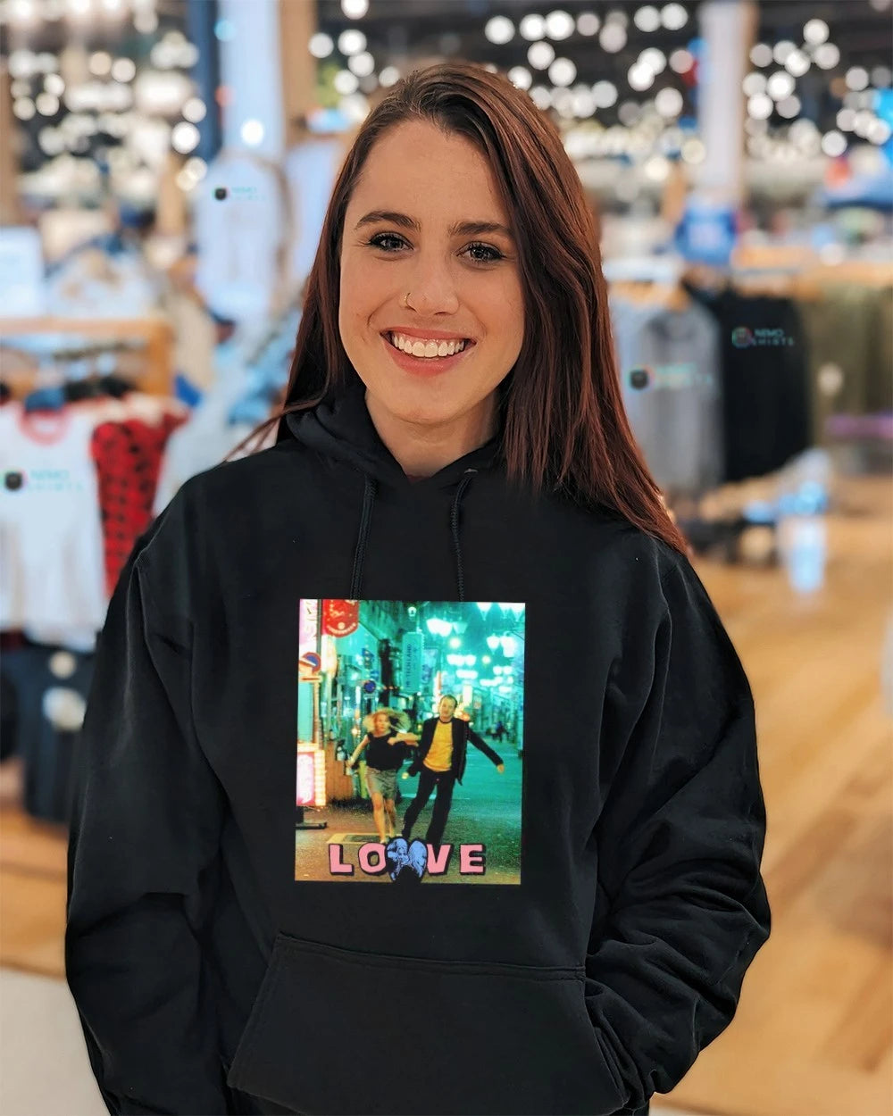 Bill Murray and Scarlett Johansson Lost in - Adult & Kids T-Shirts, Sweatshirts & Hoodies apparel design preview 3