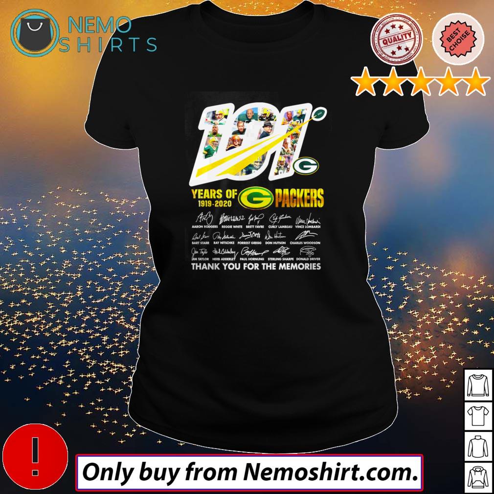 101 Years of 1919 2020 Green Bay Packers thank you - Adult & Kids T-Shirts, Sweatshirts & Hoodies apparel design preview 3
