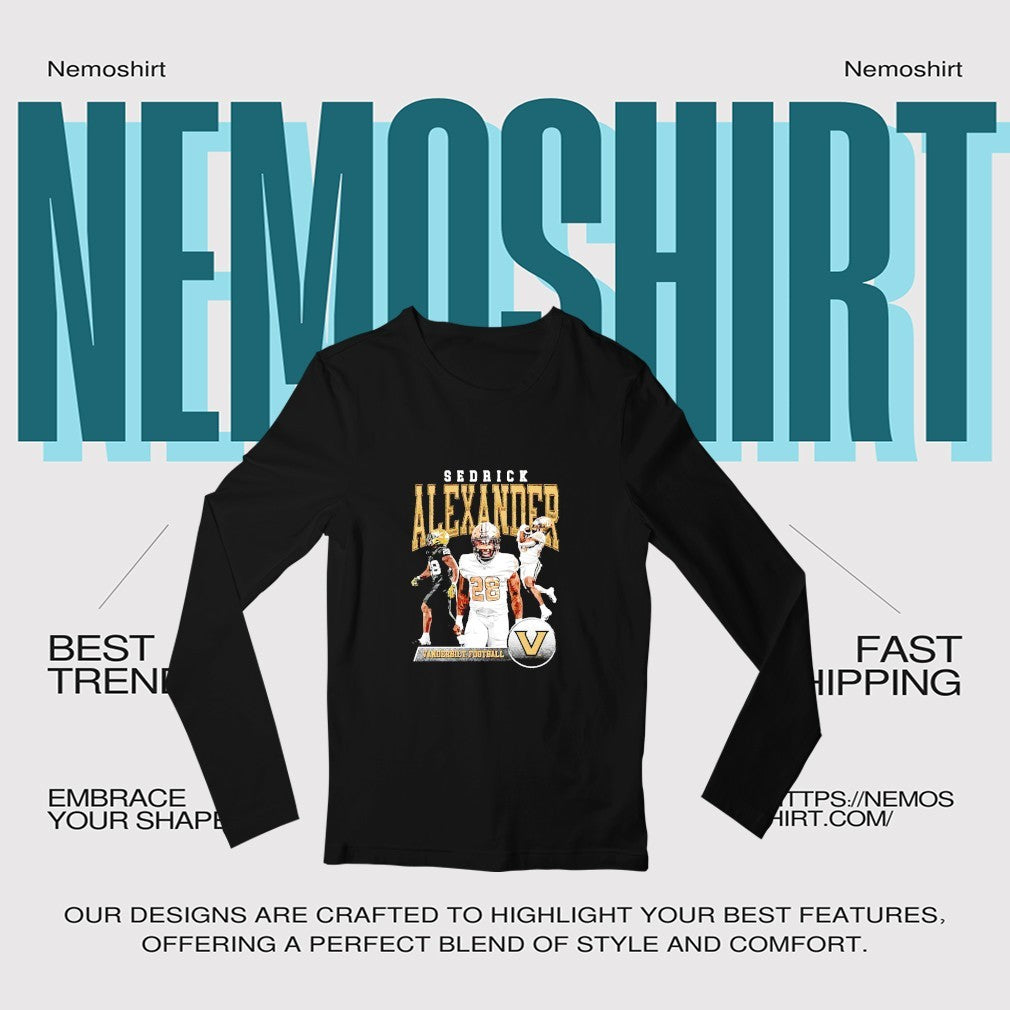 Sedrick Alexander Vanderbilt Commodores retro graphic - Adult & Kids T-Shirts, Sweatshirts & Hoodies apparel design preview 3