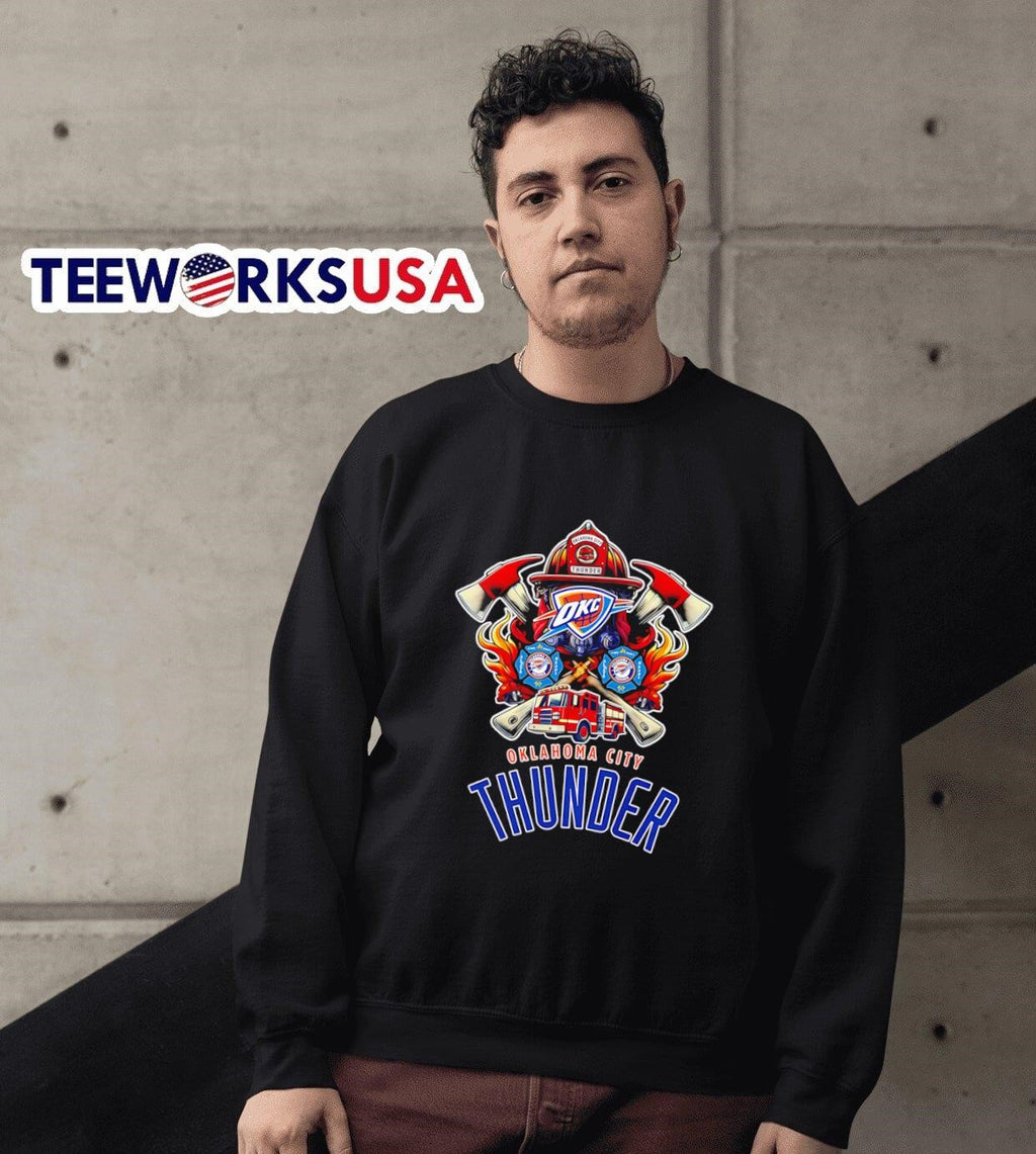 Firefighter Oklahoma City Thunder - Adult & Kids T-Shirts, Sweatshirts & Hoodies apparel design preview 6