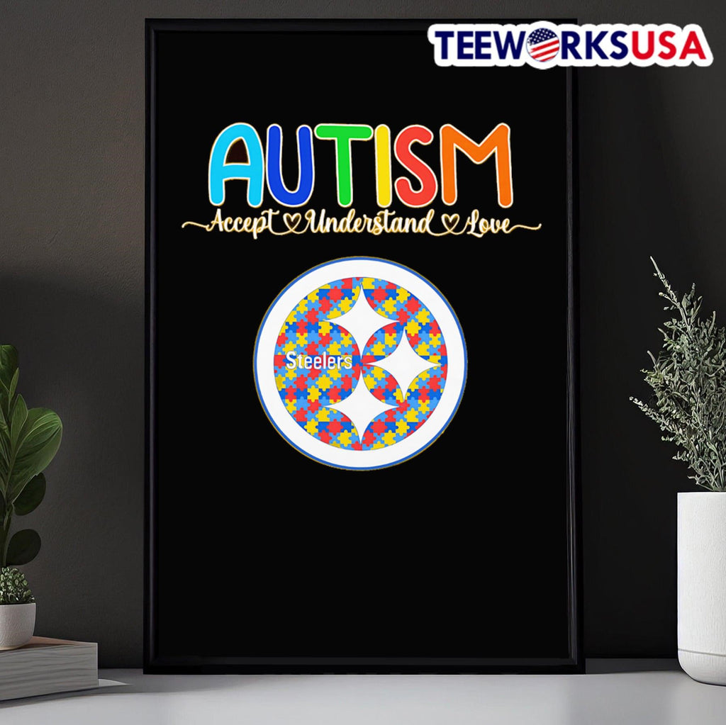 Autism accept understand love Pittsburgh Steelers - Adult & Kids T-Shirts, Sweatshirts & Hoodies apparel design preview 5