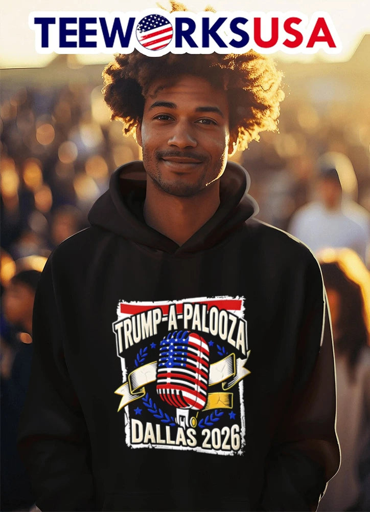 Trump-a-palooza Dallas 2026 Midterm Rally - Adult & Kids T-Shirts, Sweatshirts & Hoodies apparel design preview 3