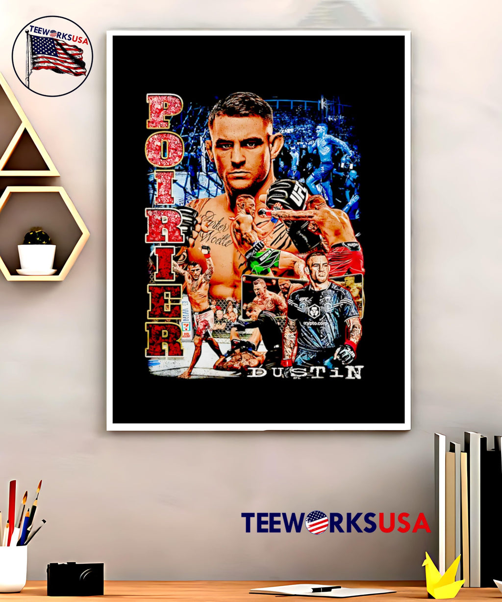 UFC Dustin Poirier retro - Adult & Kids T-Shirts, Sweatshirts & Hoodies apparel design preview 5