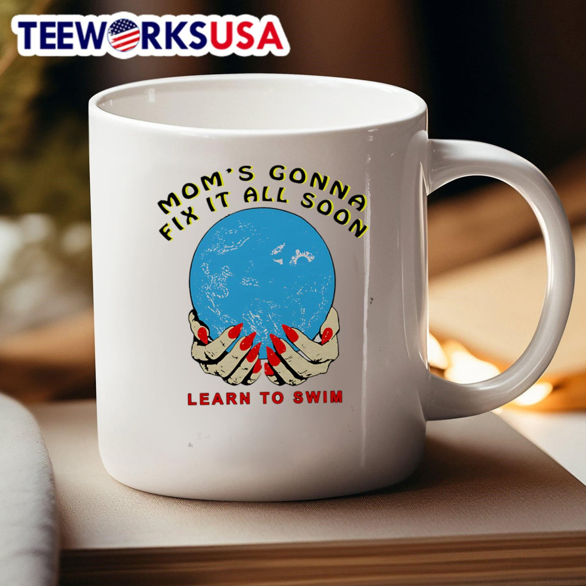 Mom's gonna fix it all soon learn to swim - Adult & Kids T-Shirts, Sweatshirts & Hoodies apparel design preview 4