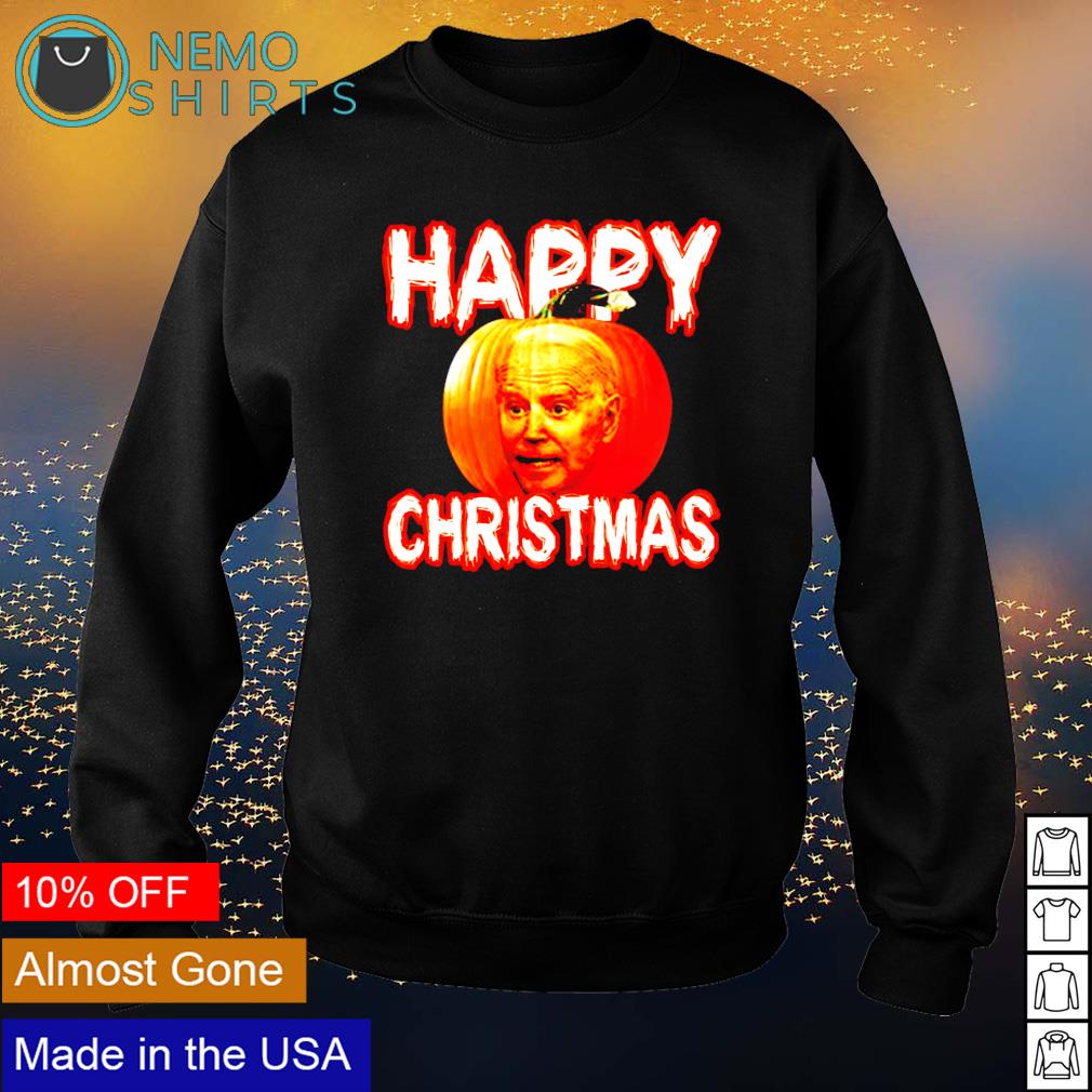 Biden pumpkin happy Christmas - Adult & Kids T-Shirts, Sweatshirts & Hoodies apparel design preview 4