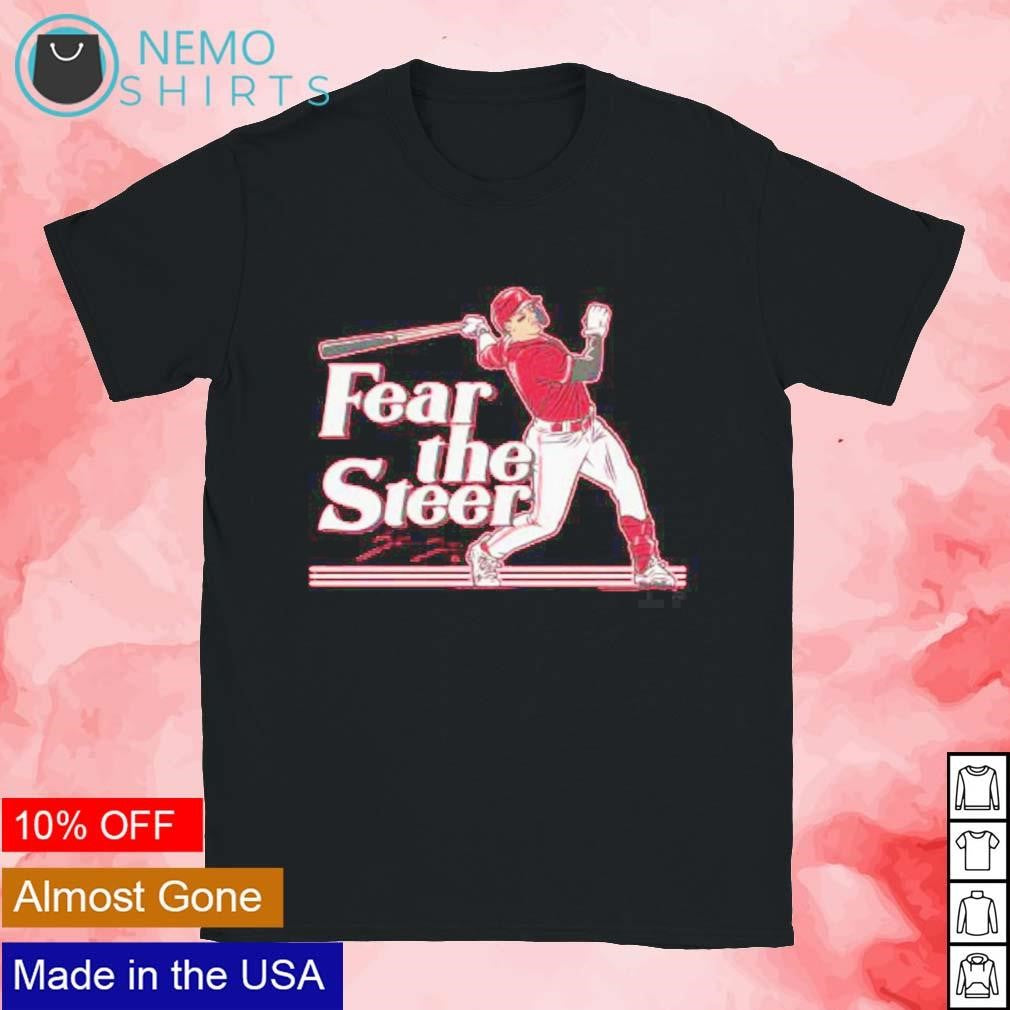 Fear the Steer Spencer Cincinnati Reds - Adult & Kids T-Shirts, Sweatshirts & Hoodies apparel design preview 1