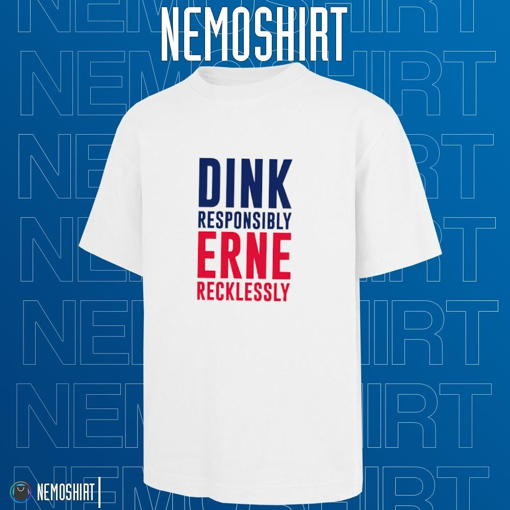 Dink responsible erne recklessly pickleball - Adult & Kids T-Shirts, Sweatshirts & Hoodies apparel design preview 1