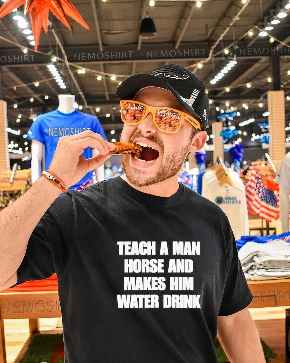 Teach a Man Horse and Makes Him Water Drink - Adult & Kids T-Shirts, Sweatshirts & Hoodies apparel design preview 1