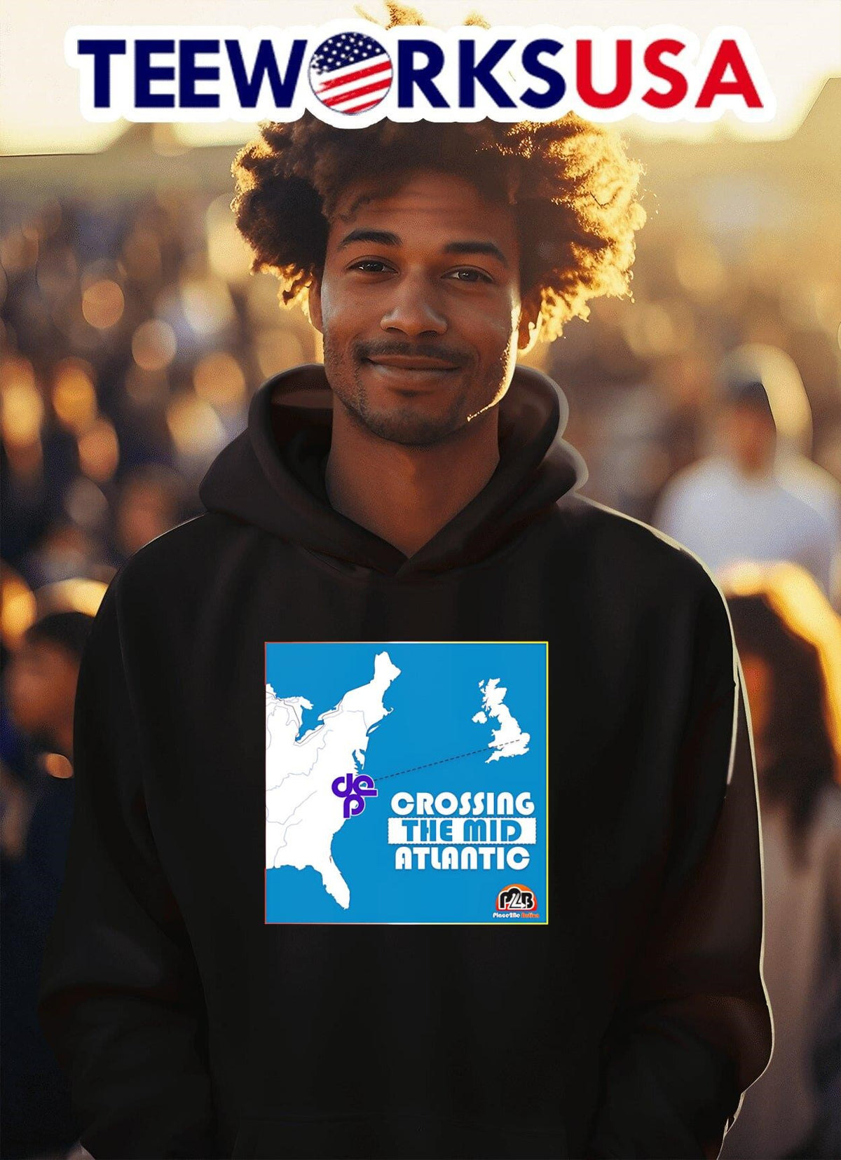 Memphis Continental crossing the mid Atlantic - Adult & Kids T-Shirts, Sweatshirts & Hoodies apparel design preview 2