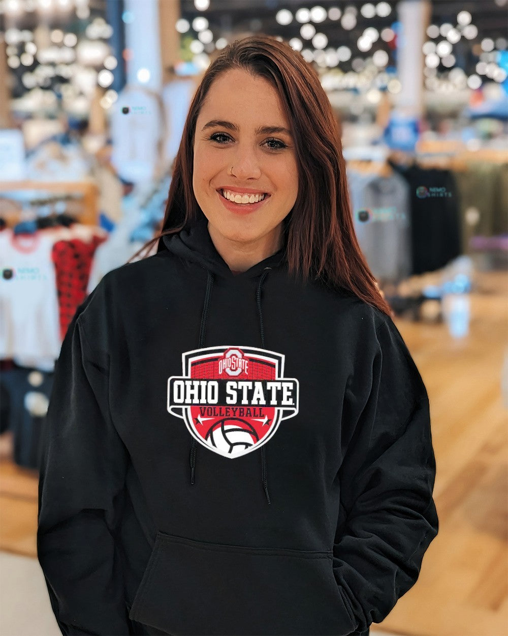 Ohio State Buckeyes volleyball shield - Adult & Kids T-Shirts, Sweatshirts & Hoodies apparel design preview 5