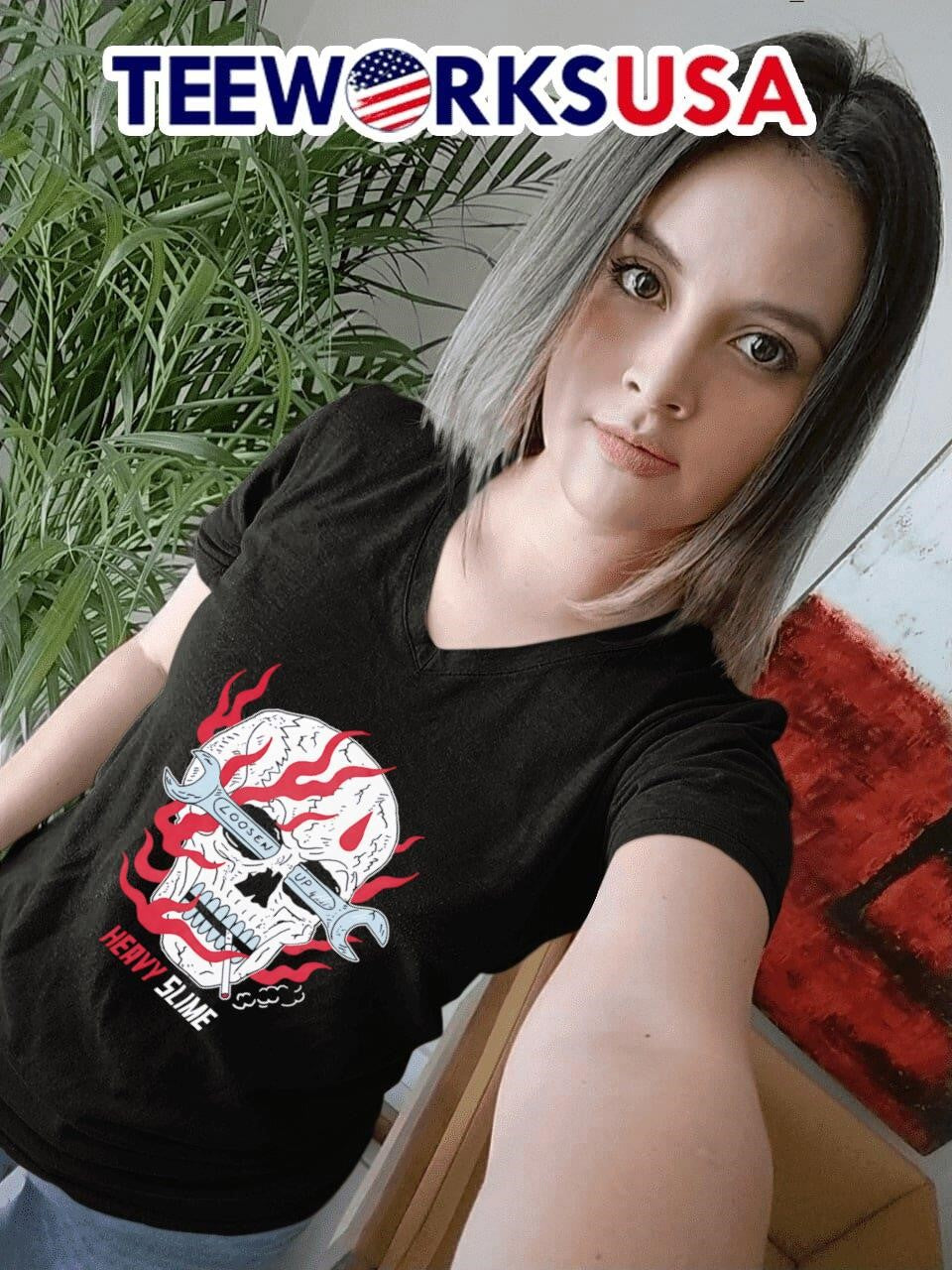 Loosen up heavy slime skull - Adult & Kids T-Shirts, Sweatshirts & Hoodies apparel design preview 7