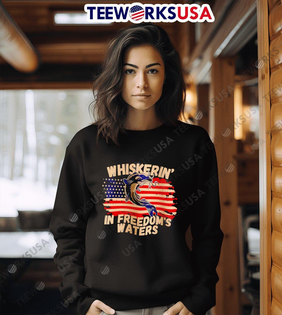 Whiskering in Freedom's Waters - Adult & Kids T-Shirts, Sweatshirts & Hoodies apparel design preview 6