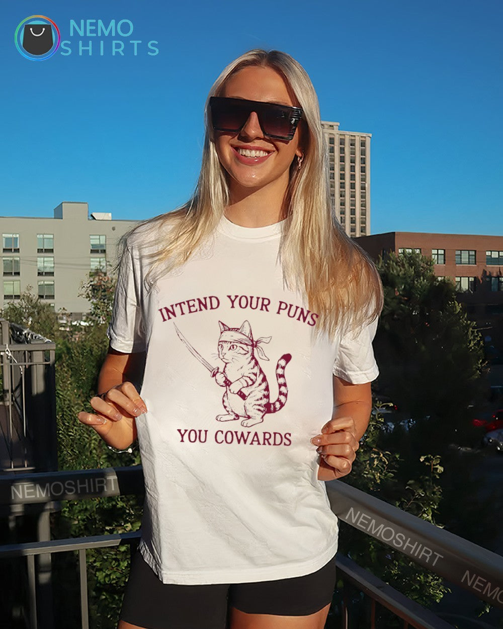 Intend your runs you cowards cat - Adult & Kids T-Shirts, Sweatshirts & Hoodies apparel design preview 4