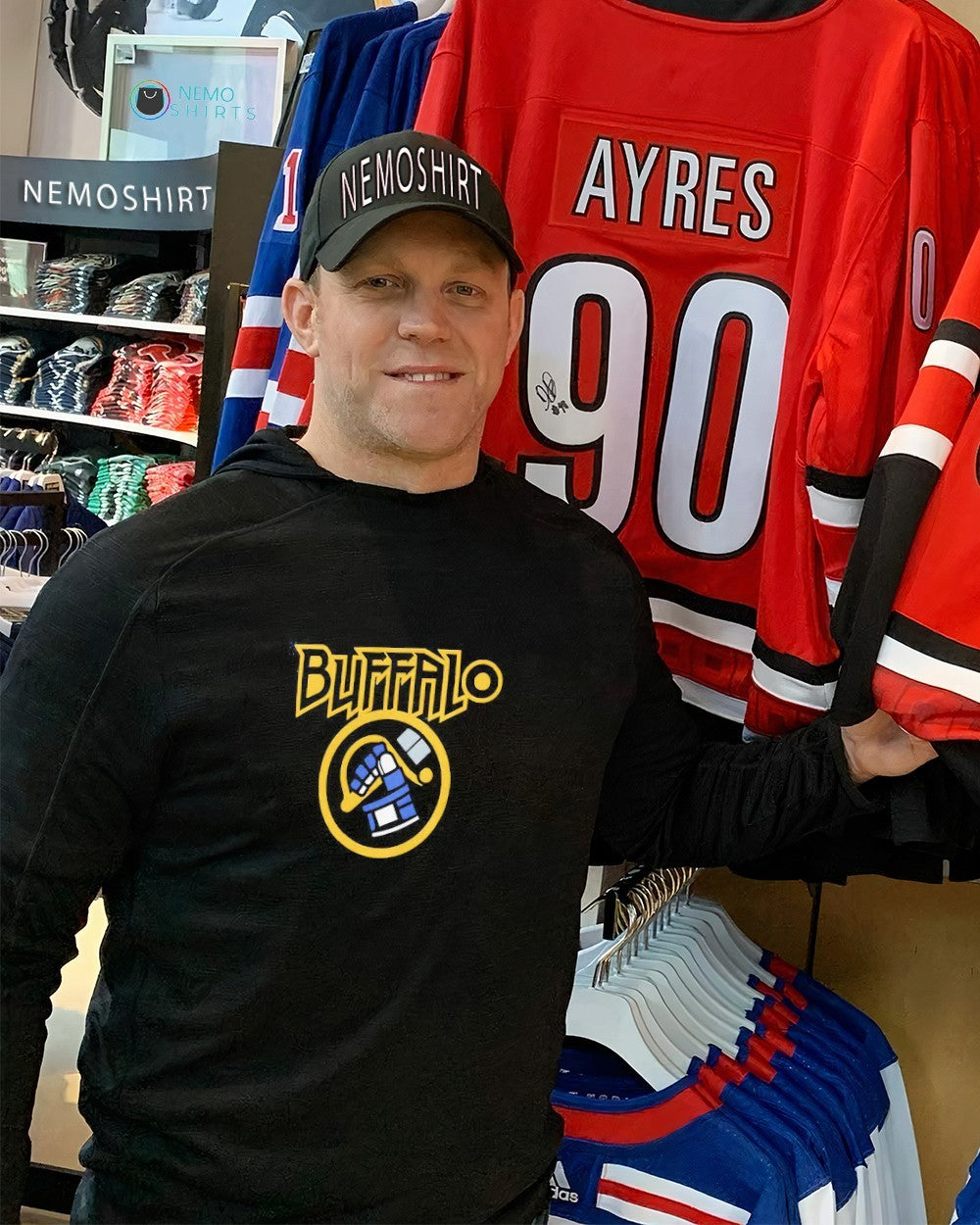 Buffalo Sabres H-E double hockey sticks - Adult & Kids T-Shirts, Sweatshirts & Hoodies apparel design preview 2