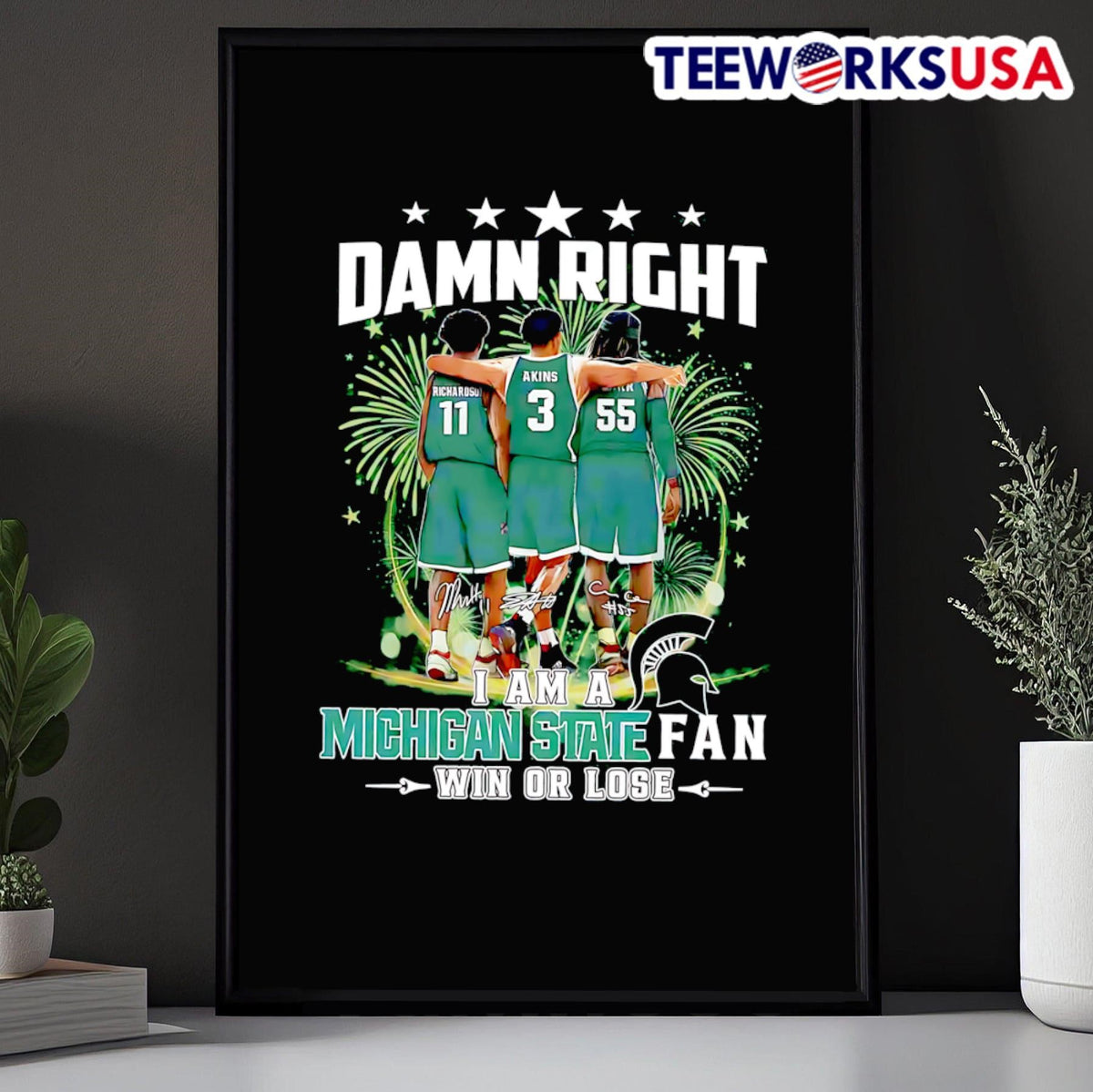 Damn right I am a Michigan State fan win or lose - Adult & Kids T-Shirts, Sweatshirts & Hoodies apparel design preview 5