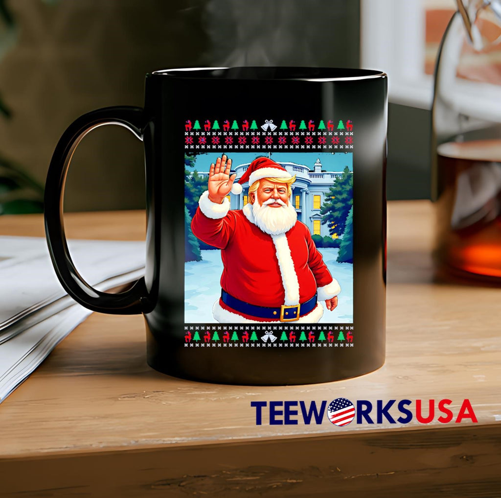 Trump Santa Funny Christmas Ugly - Adult & Kids T-Shirts, Sweatshirts & Hoodies apparel design preview 2