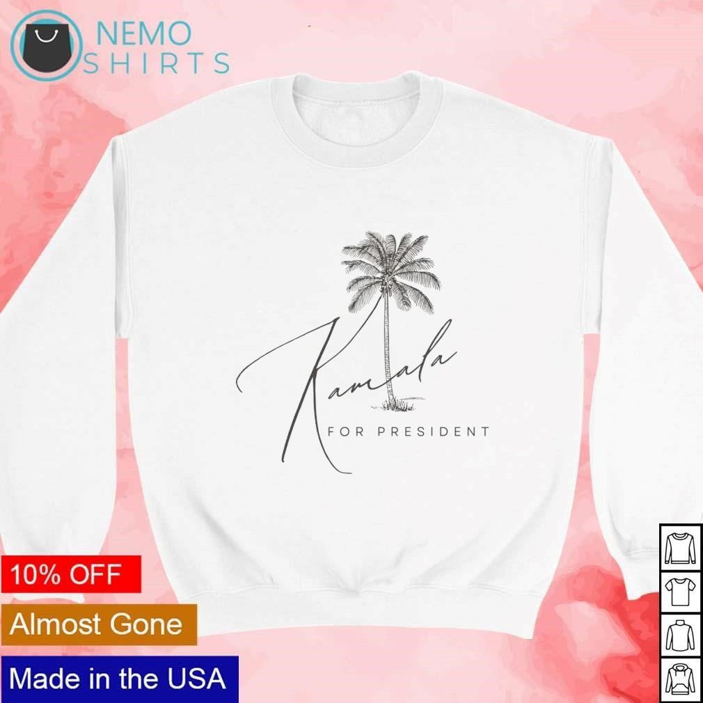 Kamala for President 2024 coconut tree - Adult & Kids T-Shirts, Sweatshirts & Hoodies apparel design preview 4