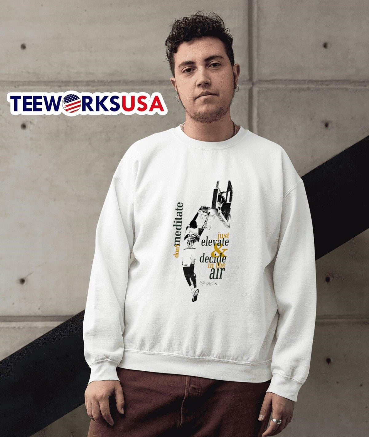 Shawn Kemp Above The Rim elevate decide air - Adult & Kids T-Shirts, Sweatshirts & Hoodies apparel design preview 3