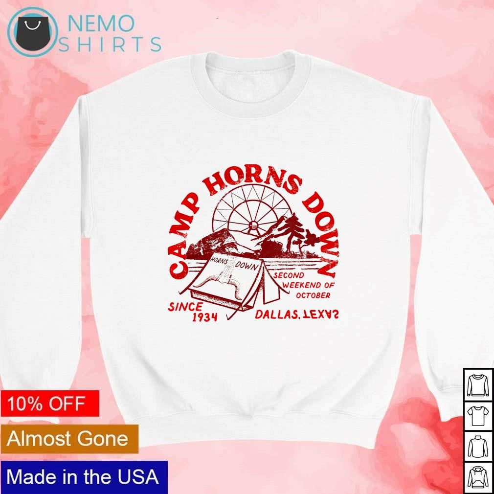 Camp Horns Down since 1934 second weekend of October - Adult & Kids T-Shirts, Sweatshirts & Hoodies apparel design preview 4