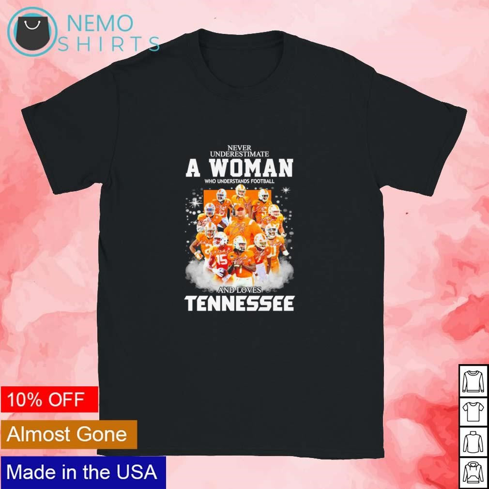 Never underestimate a woman who understands football - Adult & Kids T-Shirts, Sweatshirts & Hoodies apparel design preview 1
