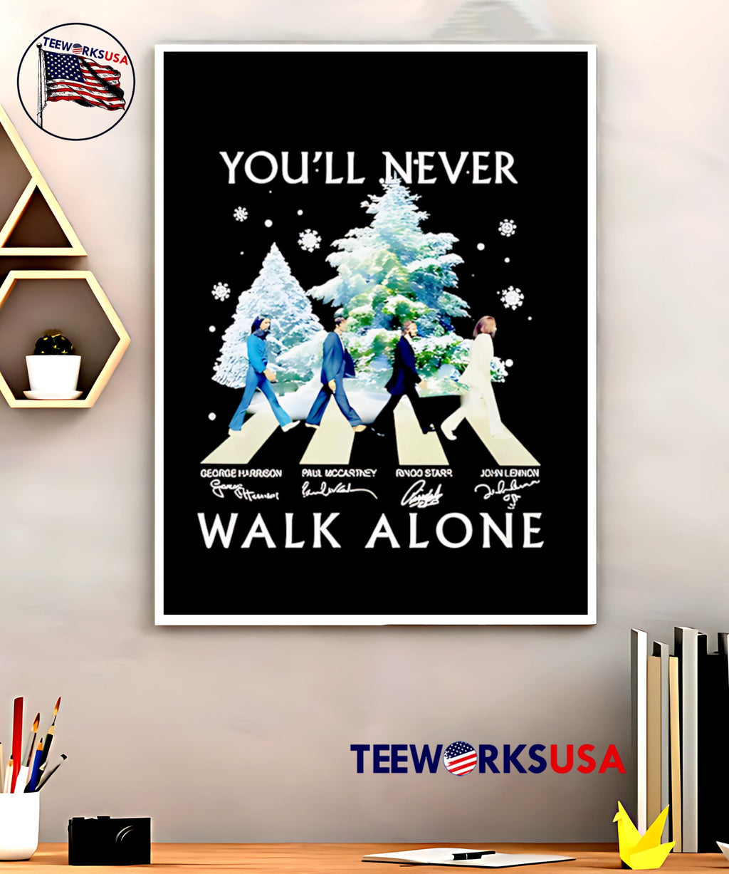 The Beatles Crossing You'll Never Walk Alone - Adult & Kids T-Shirts, Sweatshirts & Hoodies apparel design preview 5