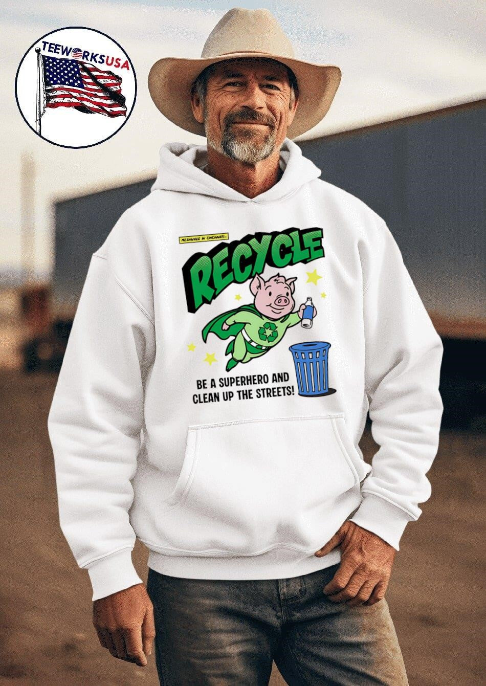 Recycle And Clean Up The Streets - Adult & Kids T-Shirts, Sweatshirts & Hoodies apparel design preview 2