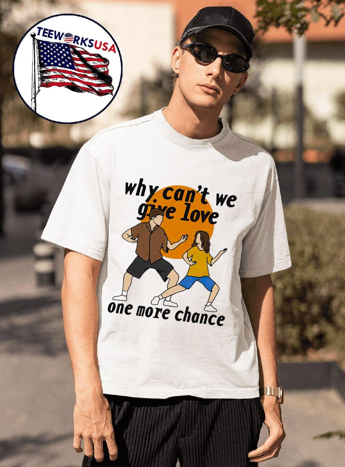 Why can't we give love one more chance cartoon - Adult & Kids T-Shirts, Sweatshirts & Hoodies apparel design preview 1
