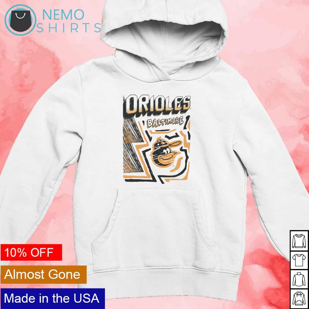 Baltimore Orioles sidewalk sketch logo - Adult & Kids T-Shirts, Sweatshirts & Hoodies apparel design preview 2