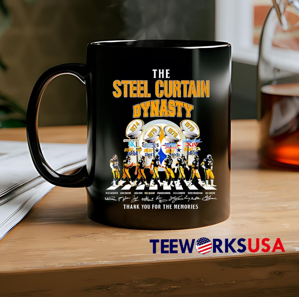 The Steel Curtain Dynasty Pittsburgh Steelers - Adult & Kids T-Shirts, Sweatshirts & Hoodies apparel design preview 2