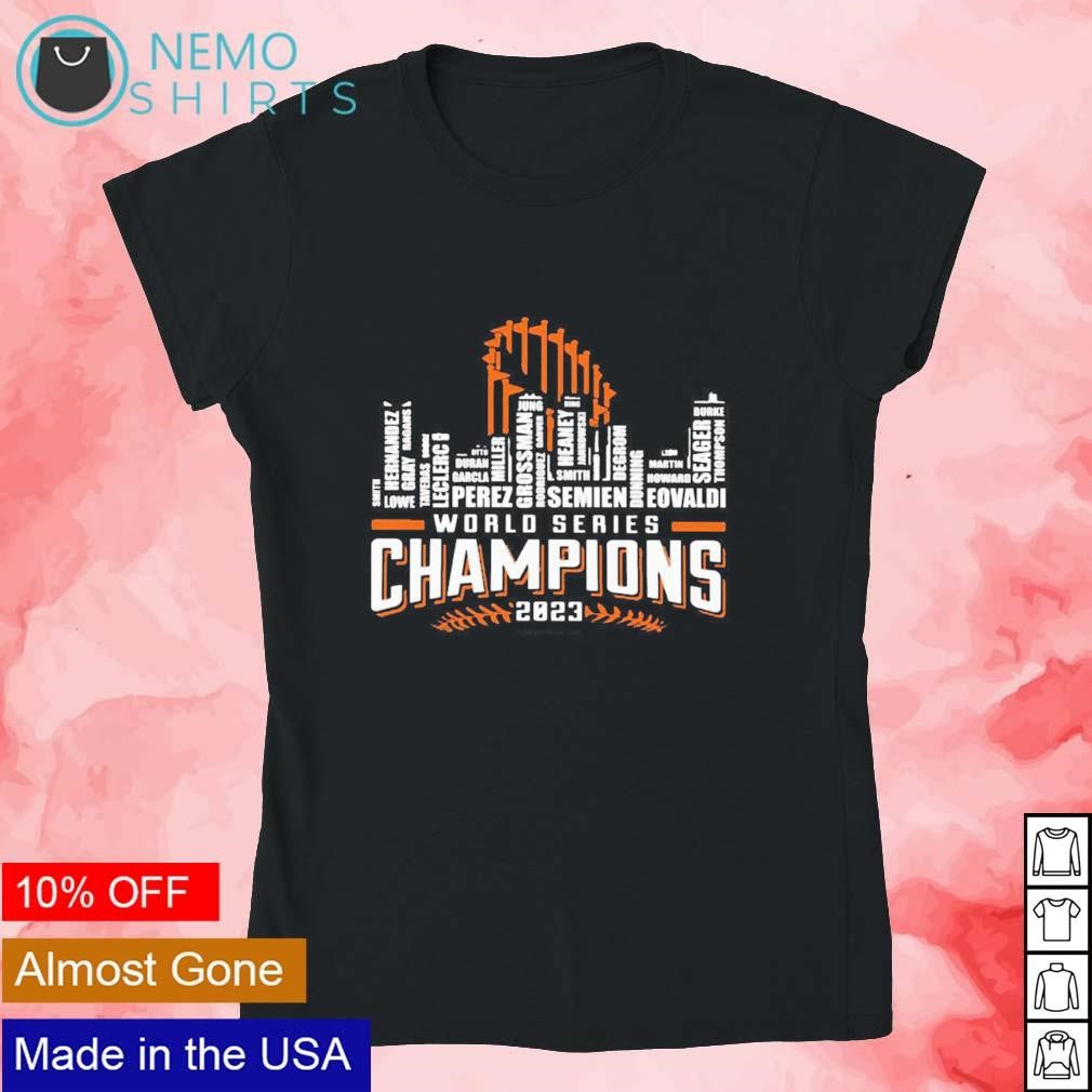 World series champions 2023 baseball players name - Adult & Kids T-Shirts, Sweatshirts & Hoodies apparel design preview 4