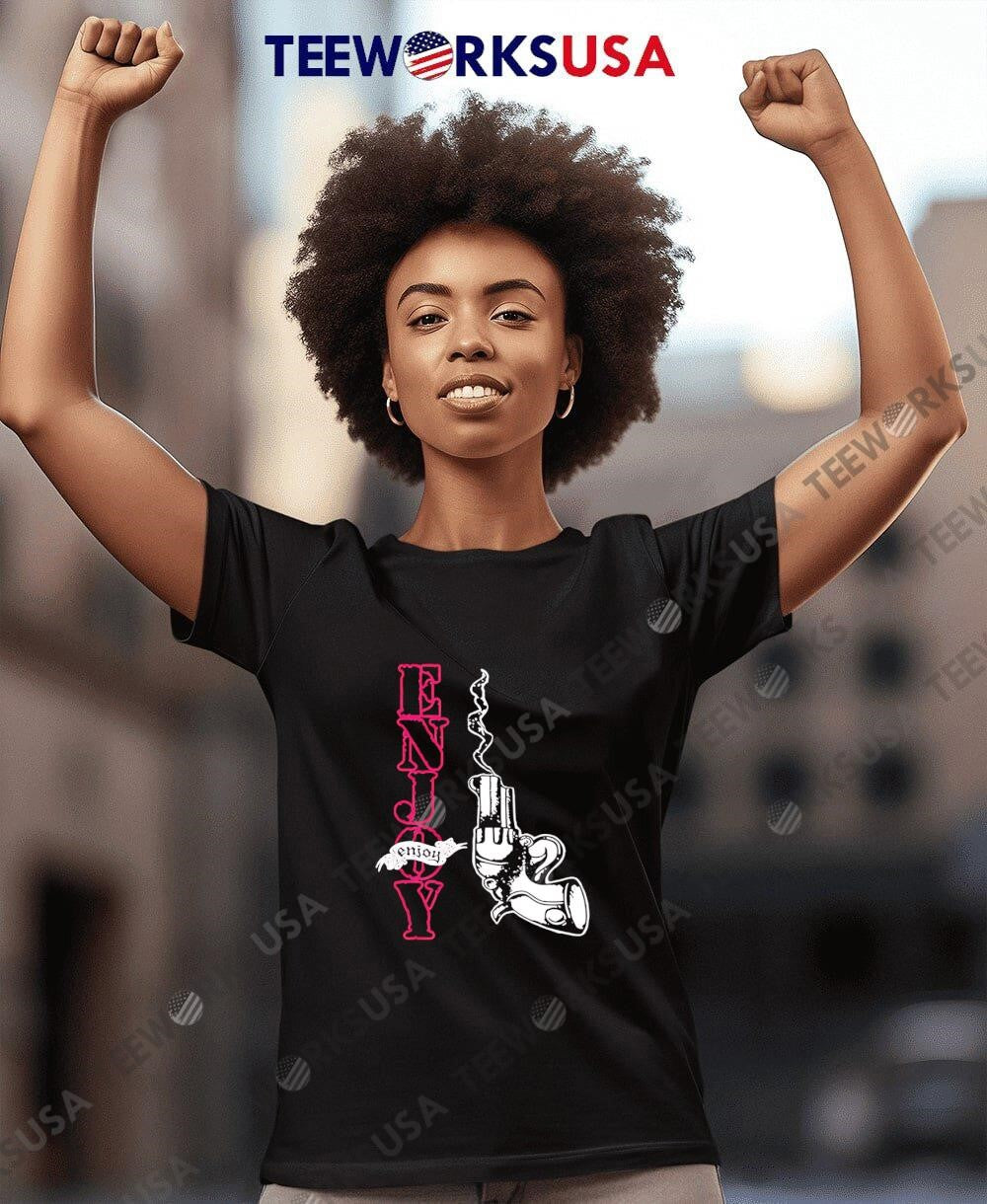 Enjoy smoking gun - Adult & Kids T-Shirts, Sweatshirts & Hoodies apparel design preview 7