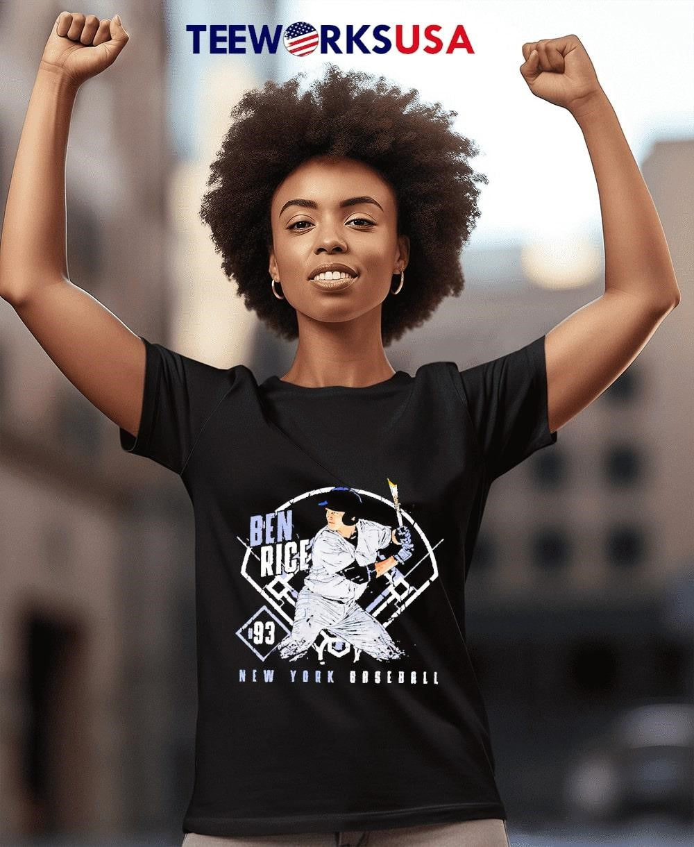 Ben Rice number 93 New York Yankees baseball player - Adult & Kids T-Shirts, Sweatshirts & Hoodies apparel design preview 4