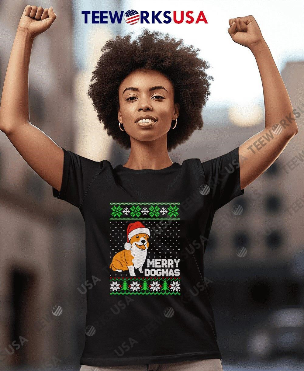 Merry Dogmas ugly christmas - Adult & Kids T-Shirts, Sweatshirts & Hoodies apparel design preview 7