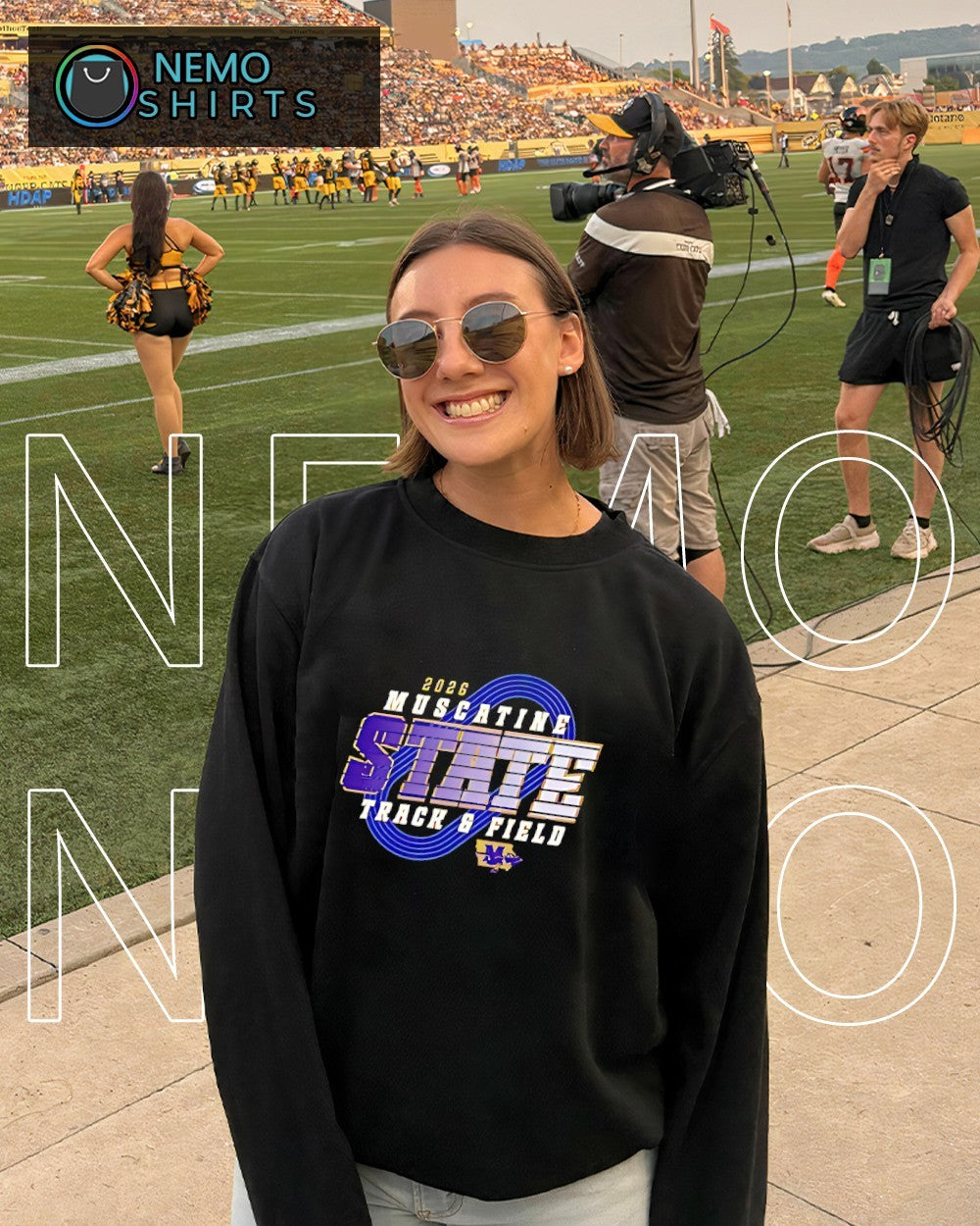 Muscatine Muskies State Track and Field 2026 logo - Adult & Kids T-Shirts, Sweatshirts & Hoodies apparel design preview 4