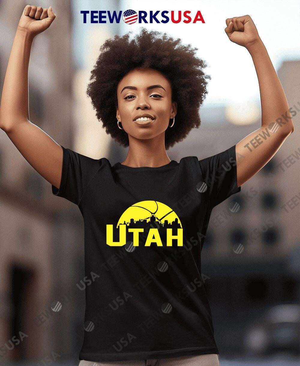 Utah Jazz Cityscape Skyline style 2025 - Adult & Kids T-Shirts, Sweatshirts & Hoodies apparel design preview 8