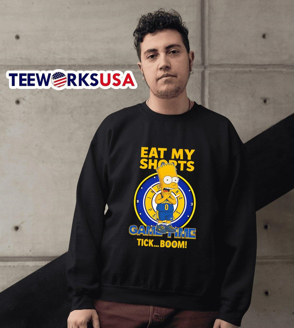 Bart Indiana Pacers eat my shorts came time tick boom - Adult & Kids T-Shirts, Sweatshirts & Hoodies apparel design preview 6